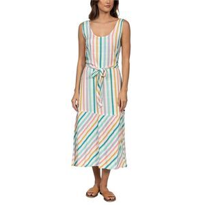 Hurley Womens Monroe High Slit Maxi Blouson Dress, daydream, XS
